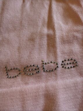 bebe Light Pink Tank Top with Silver Logo
